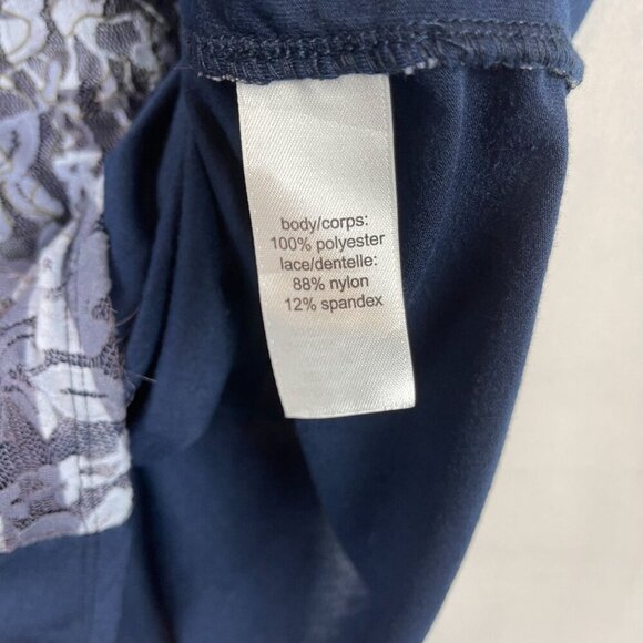 Matices Women Short Sleeve Floral Lace Pullover Top Shirt Sise L - Picture 4 of 6